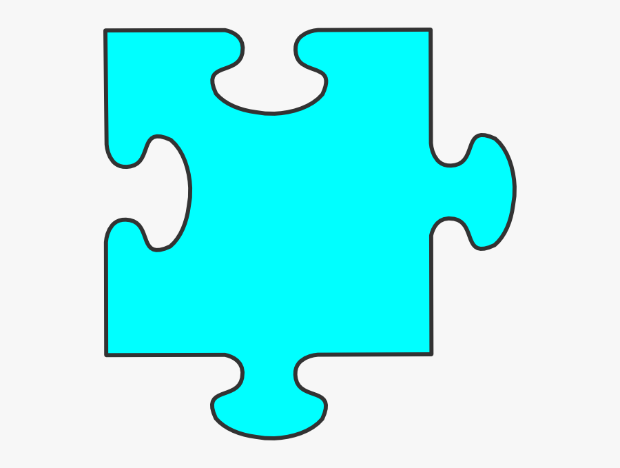 Light Blue Puzzle Piece, Transparent Clipart