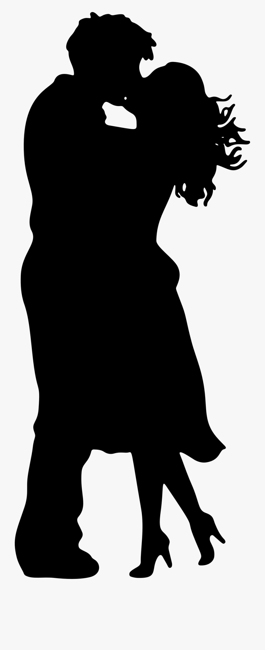 Kissing Big Image Png - Couple Kissing Silhouette Png, Transparent Clipart