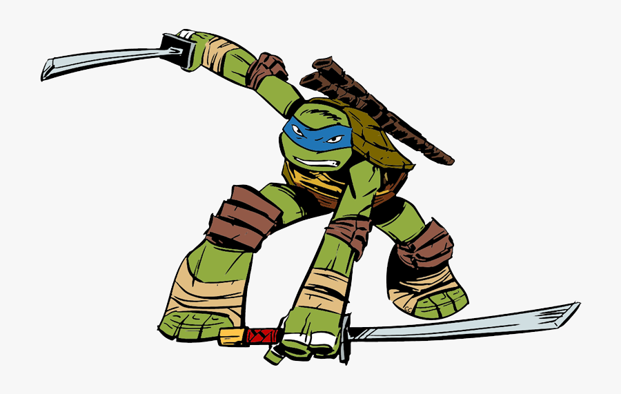 Ninja Turtles Clipart - Cartoon Leonardo Ninja Turtle, Transparent Clipart