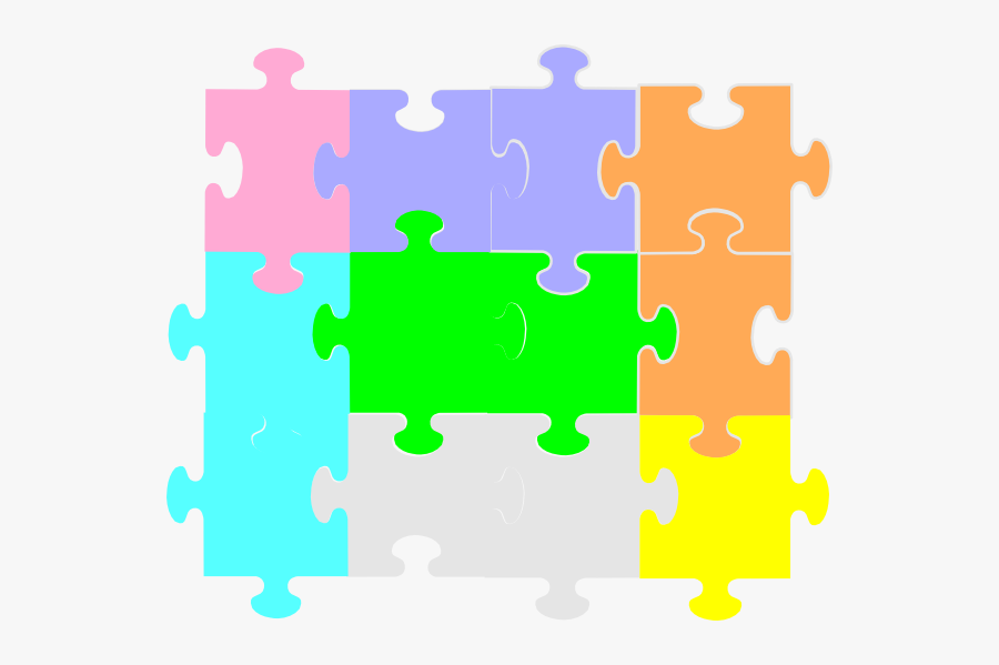 How To Set Use Jigsaw Puzzle Clipart , Png Download - Jigsaw Puzzle Stencil Visio, Transparent Clipart