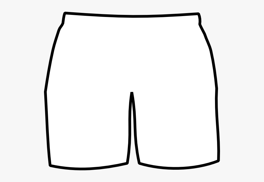 Clip Art Black And White Short Pants Clipart - Boxing Shorts Clipart, Transparent Clipart
