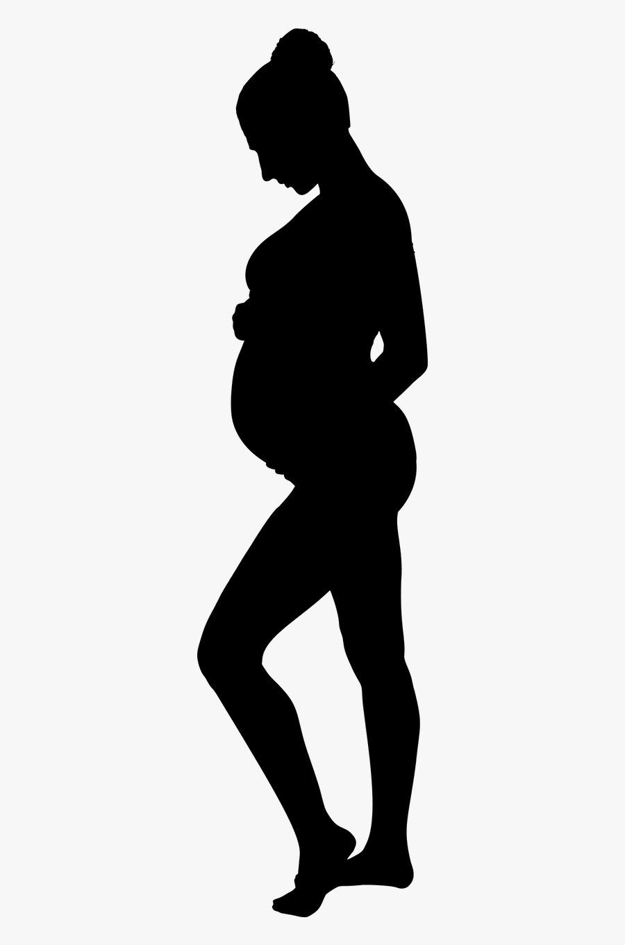 Pregnancy Silhouette Icons Png - Pregnant Woman Silhouette Png, Transparent Clipart