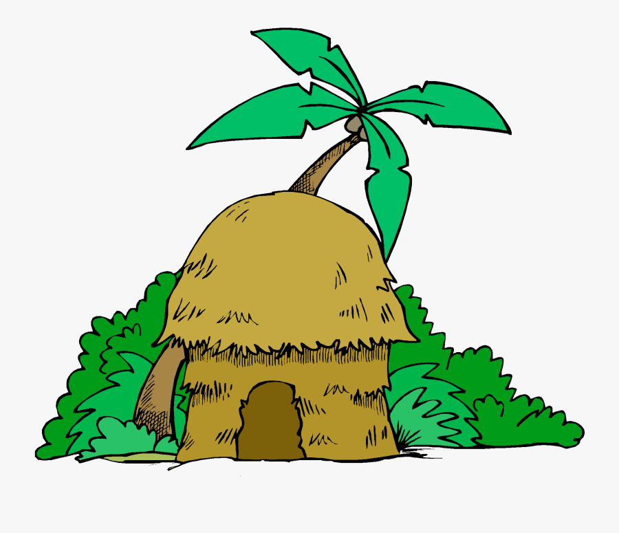Cartoon Jungle Tree - Cartoon Village House Png, Transparent Clipart