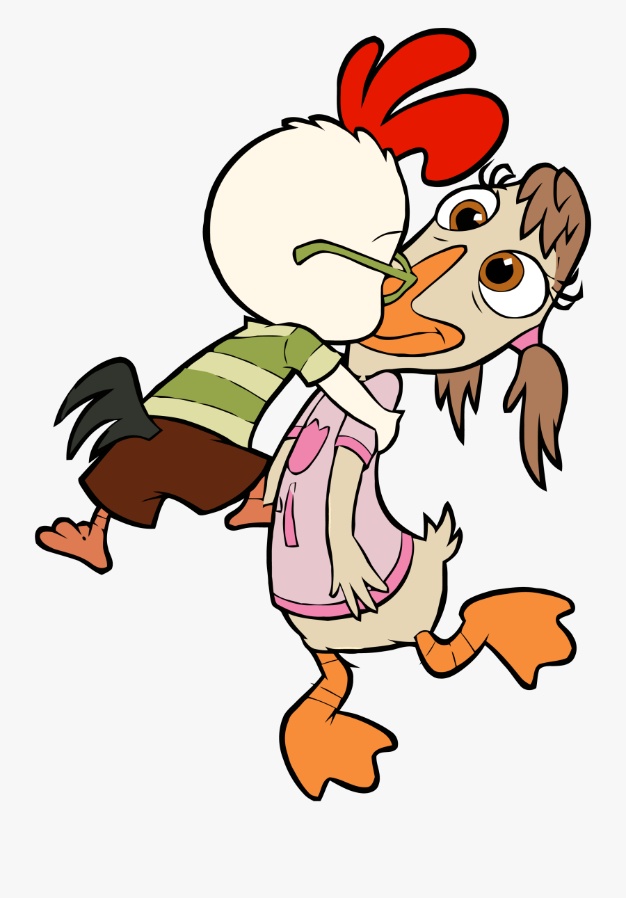 Chicken Little Abby Mallard Kiss Clipart Png - Chicken Little Clipart, Transparent Clipart