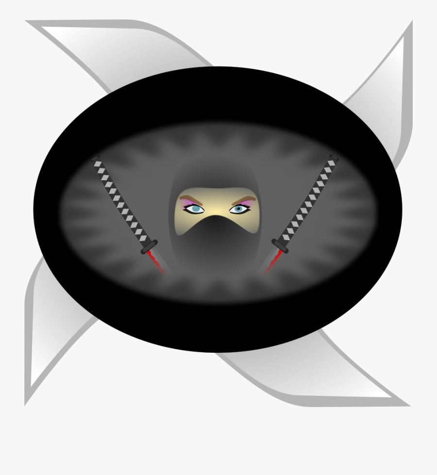 Ninja Woman Svg Clip Arts - Circle, Transparent Clipart