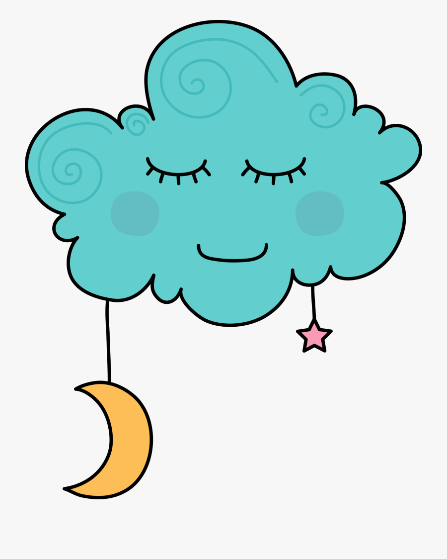 Dreaming Clipart Cloud Cartoon - Sleeping Clouds Clipart, Transparent Clipart