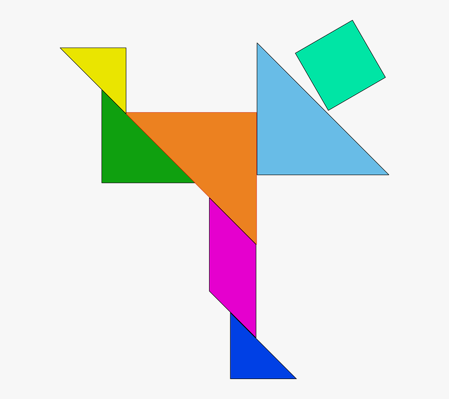 Triangle Clipart Graphic Shape - Tangram Puzzles, Transparent Clipart