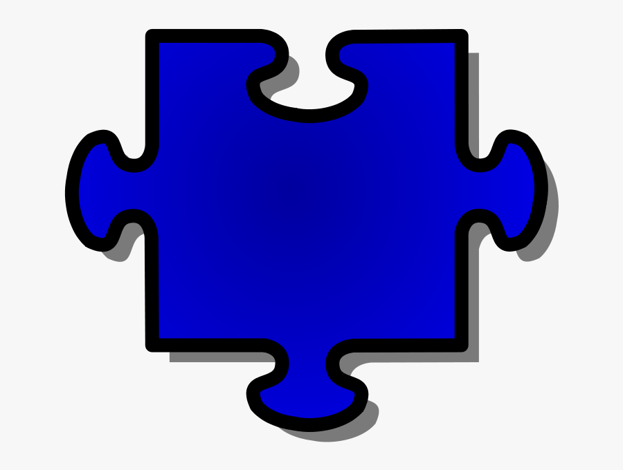 Blue Jigsaw Piece 06 - Transparent Background Puzzle Piece Clipart, Transparent Clipart