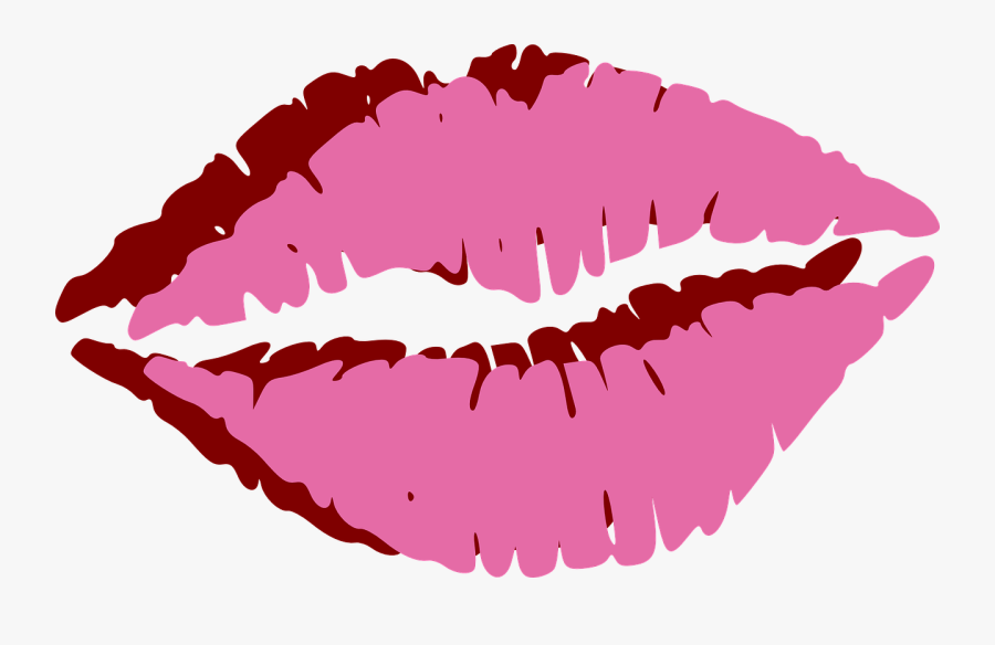 Mouth, Lips, Kiss, Print, Lipstick, Pink, Maroon - Red Lips Watercolor Painting, Transparent Clipart
