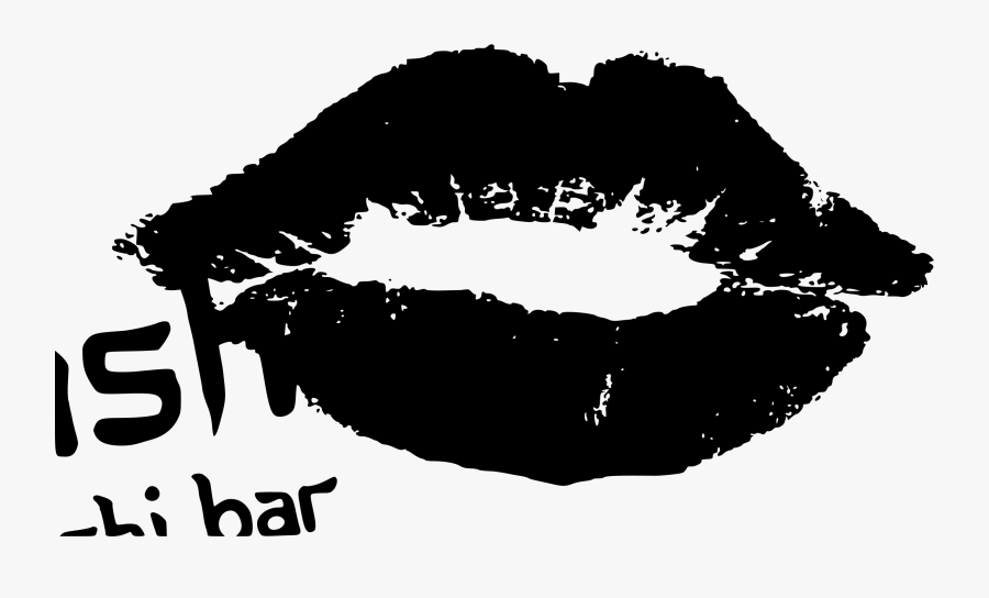 Kiss Clipart Mouth - Siluet Bibir, Transparent Clipart