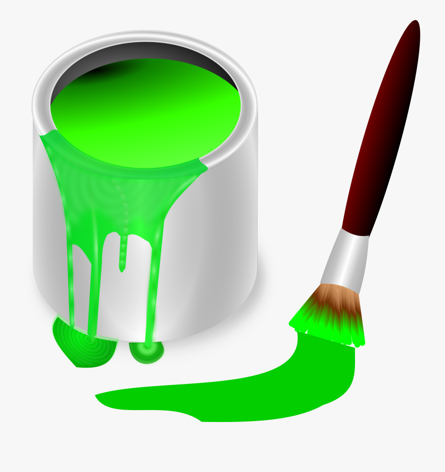 Green Paint Bucket Clipart, Transparent Clipart