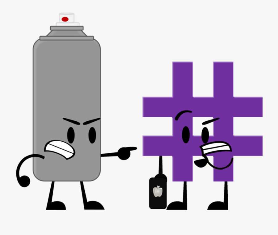 Spray Paint And Hashtag By Objecthello8 - Cartoon, Transparent Clipart