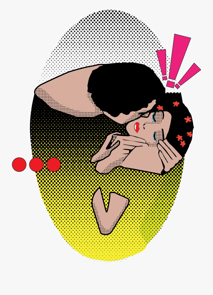 Clip Art Pop Art Kiss - Illustration, Transparent Clipart
