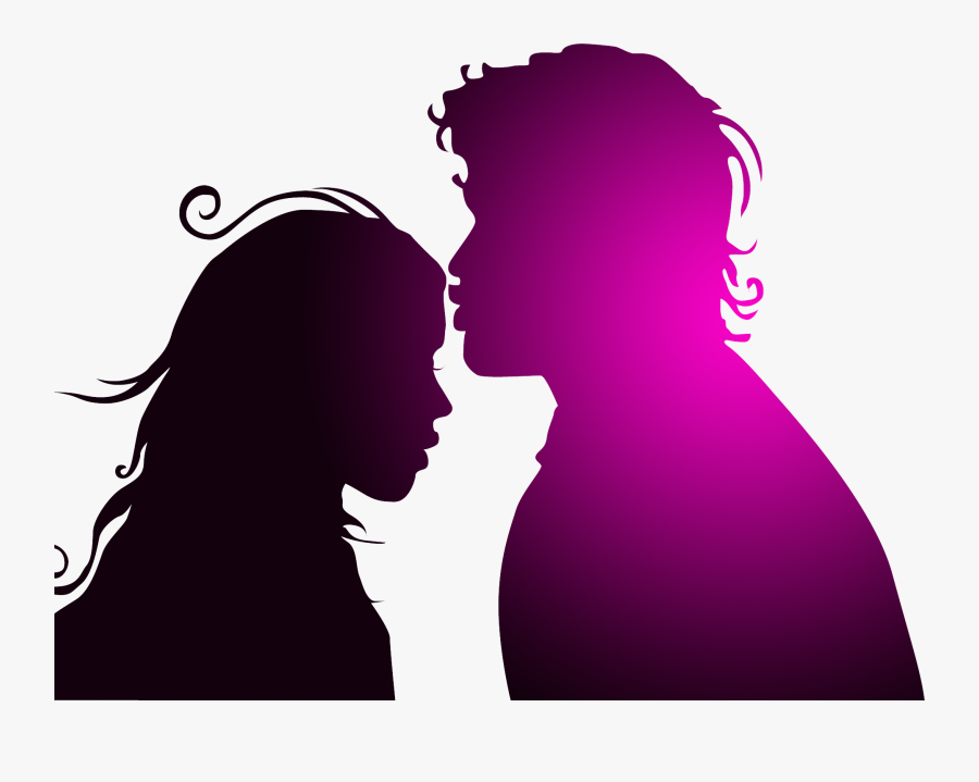 Silhouette Kiss Significant Other Love Man - Silhouette Couple Kiss Png, Transparent Clipart