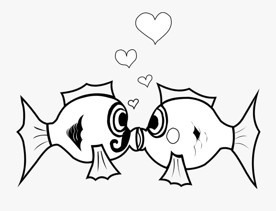 Kiss Clip Art Black And White, Transparent Clipart