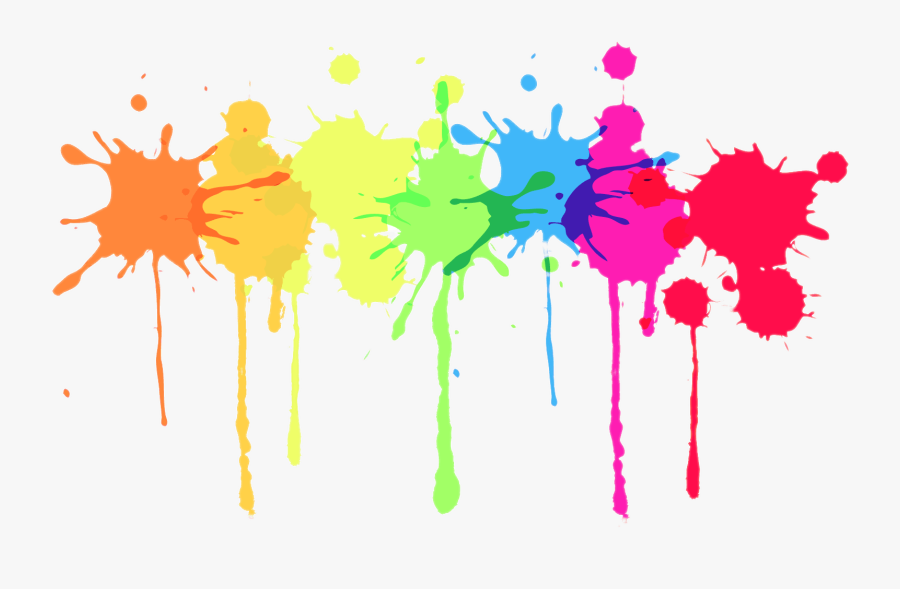 Multicolour Paint Splatter Transparent Png - Paint Splatter Clipart, Transparent Clipart