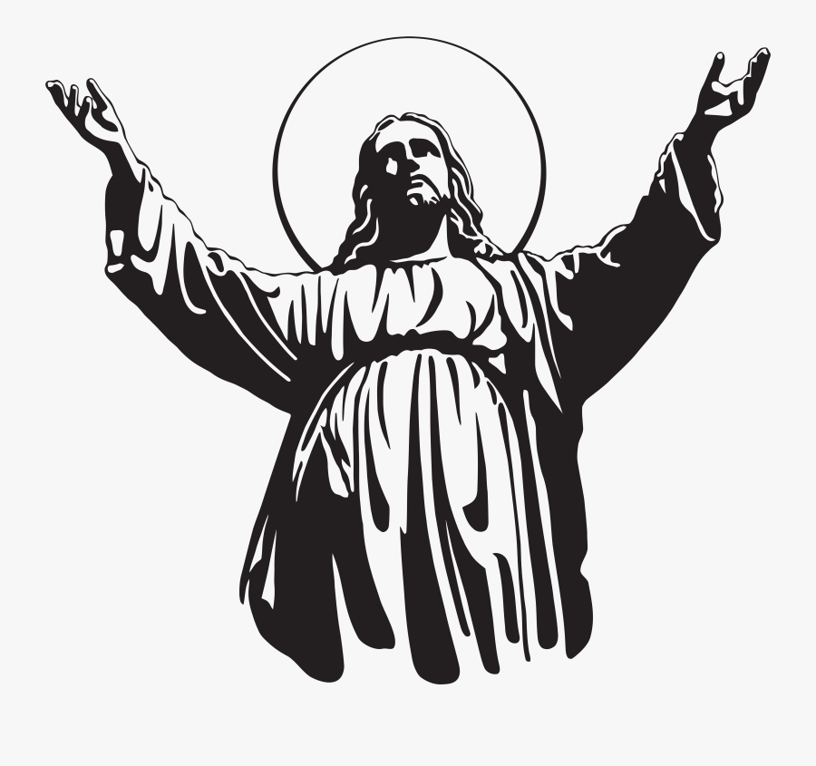 Silhouette Jesus Png, Transparent Clipart