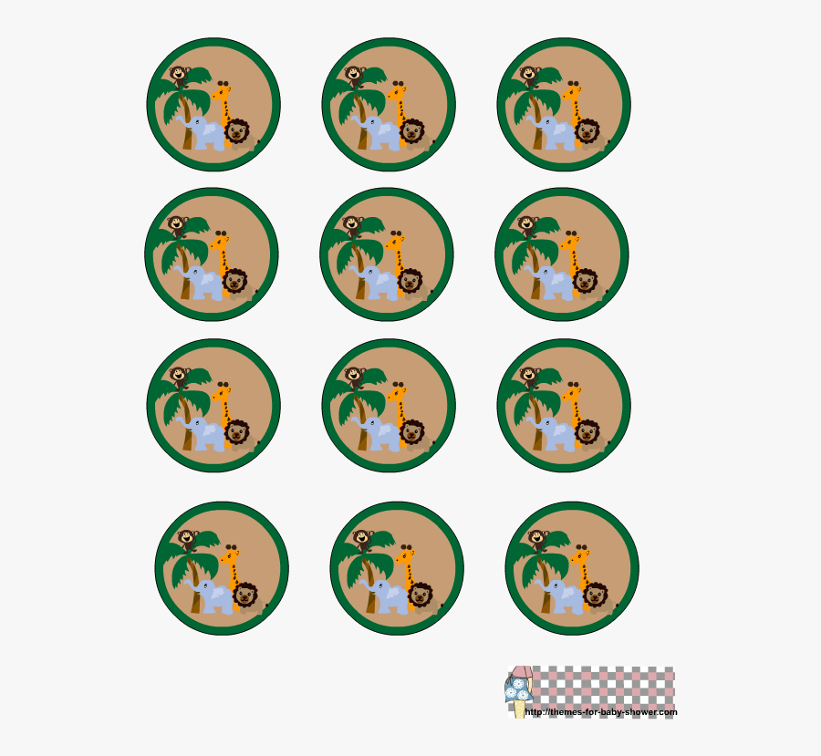 Safari Baby Shower Labels, Transparent Clipart