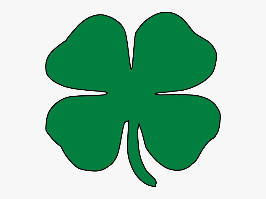 Four Leaf Clover Green, Transparent Clipart