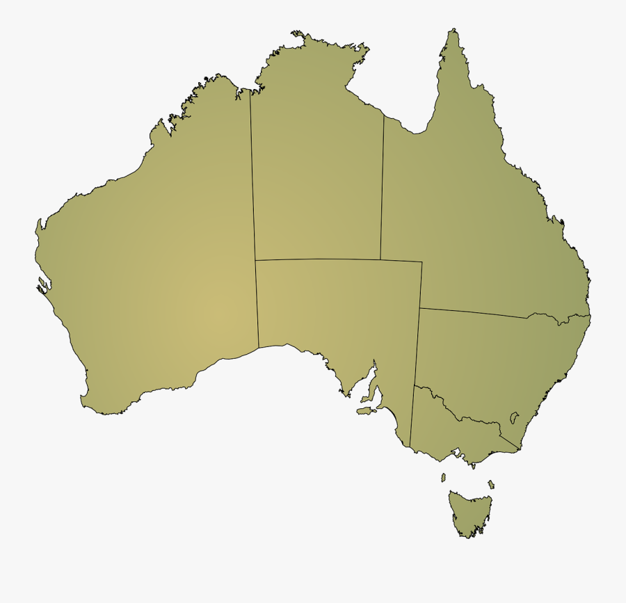 Vector Of Flag Australia Desert Png File Hd Clipart - Cartoon Australia Map, Transparent Clipart