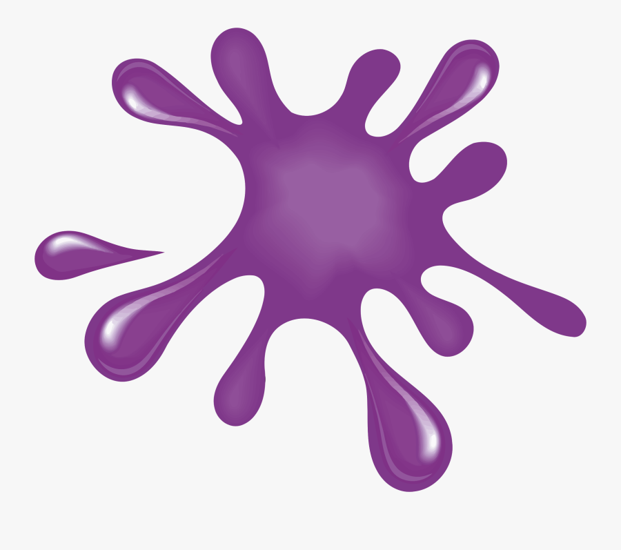 Paint Color Cliparts - Purple Paint Splatter Clipart, Transparent Clipart
