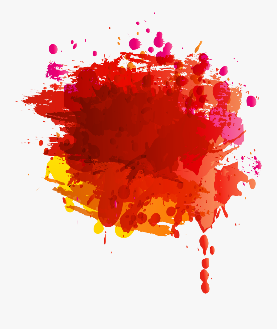 Red Oil Paint Stain Transparent Clip Art Image, Transparent Clipart