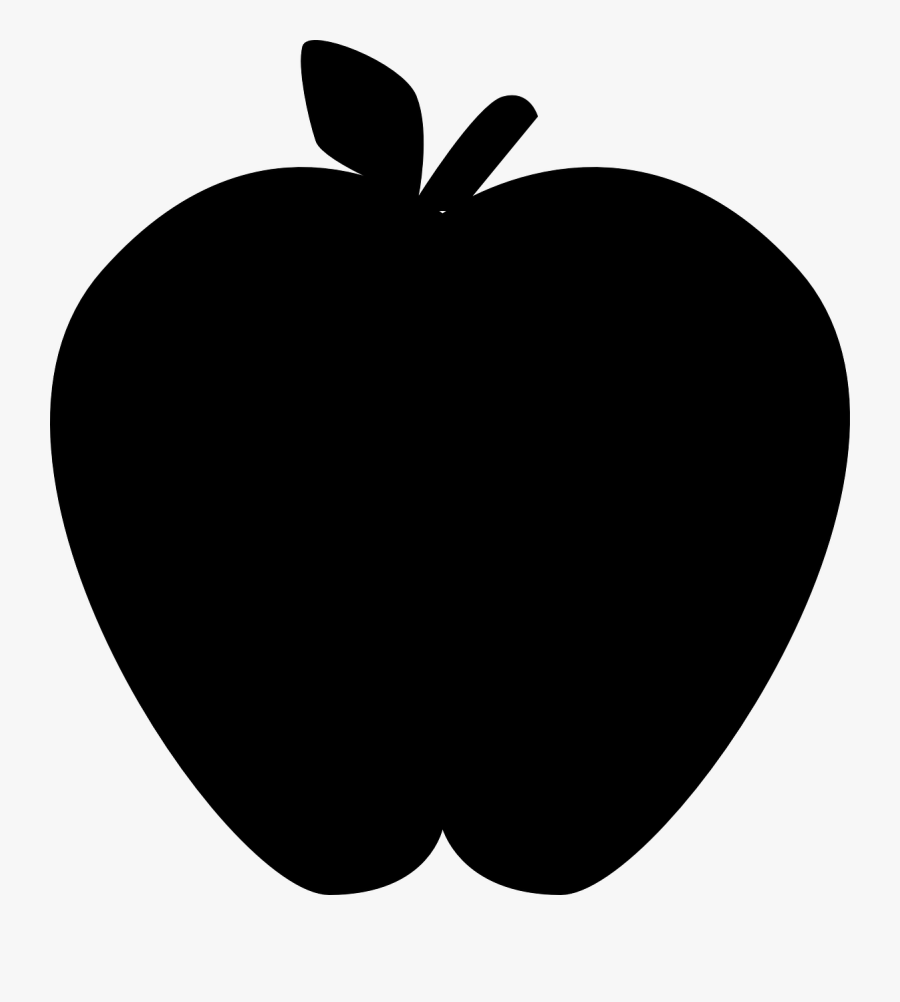Transparent Vegetable Silhouette Png - Black Apple Transparent Background, Transparent Clipart