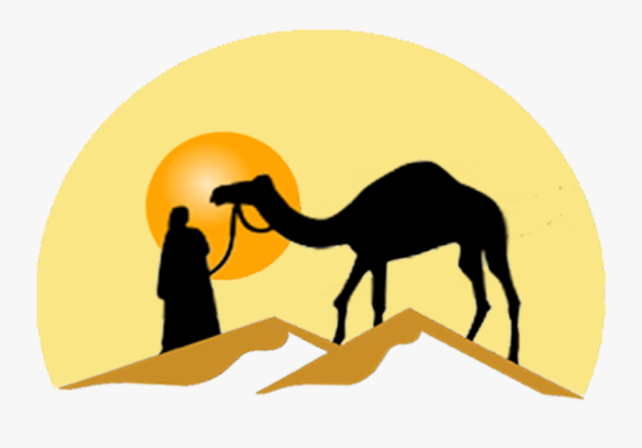 Png Black And White Download Camel Vector Silhouette - Camel In Desert Clipart, Transparent Clipart