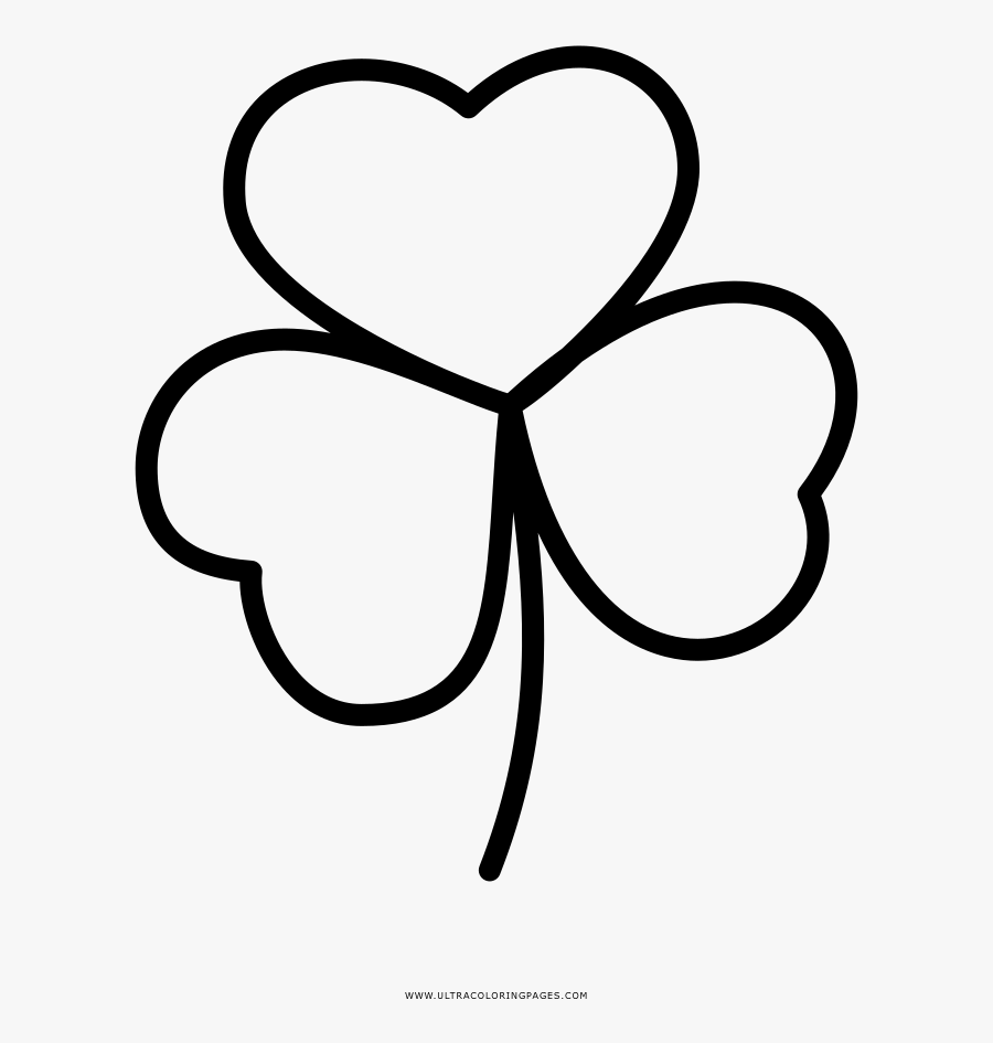 Four Leaf Clover Coloring Pages - Clover Icon, Transparent Clipart