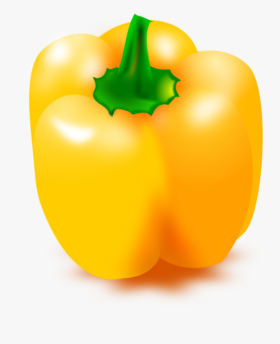 Paprika, Pepper, Vegetables, Vitamins, Healthy, Orange - Yellow Bell Pepper Clipart, Transparent Clipart