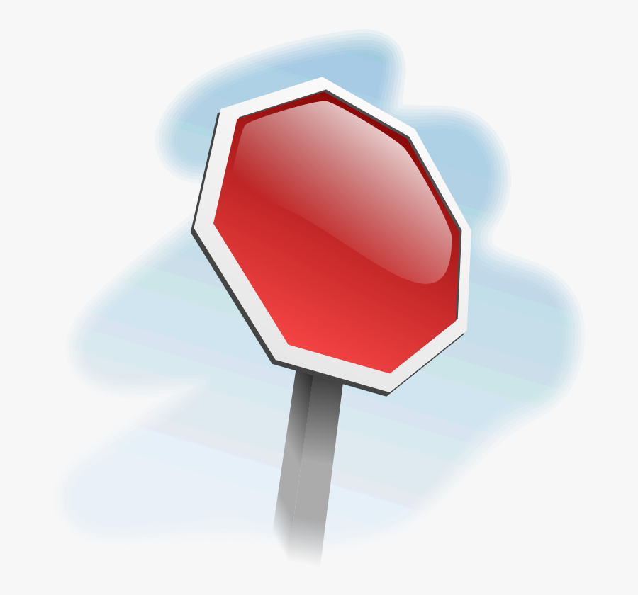 Stop Sign Angled 01 - Stop Sign Without Letters, Transparent Clipart