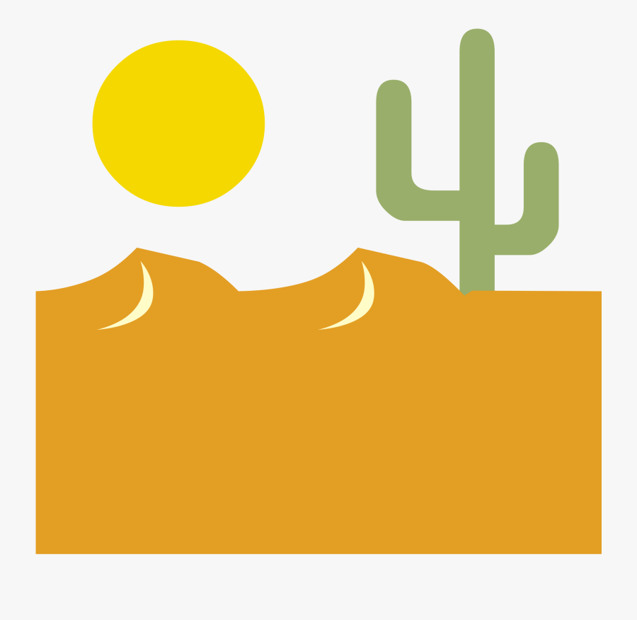 Cactus In The Desert - Desert Svg, Transparent Clipart