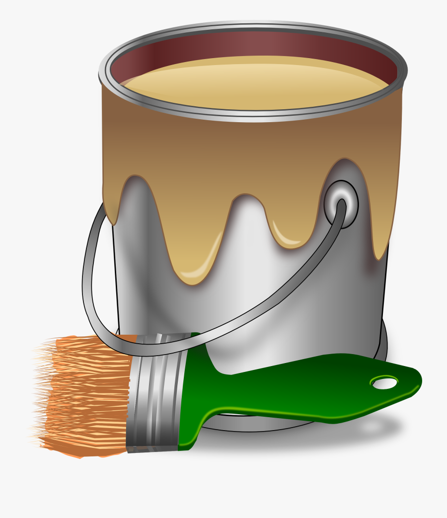 How To Pick The Right Paint Color - Paint Bucket And Brush Png, Transparent Clipart