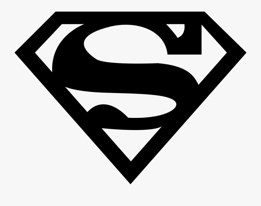Hd Black And White - Superman Logo Png , Free Transparent Clipart