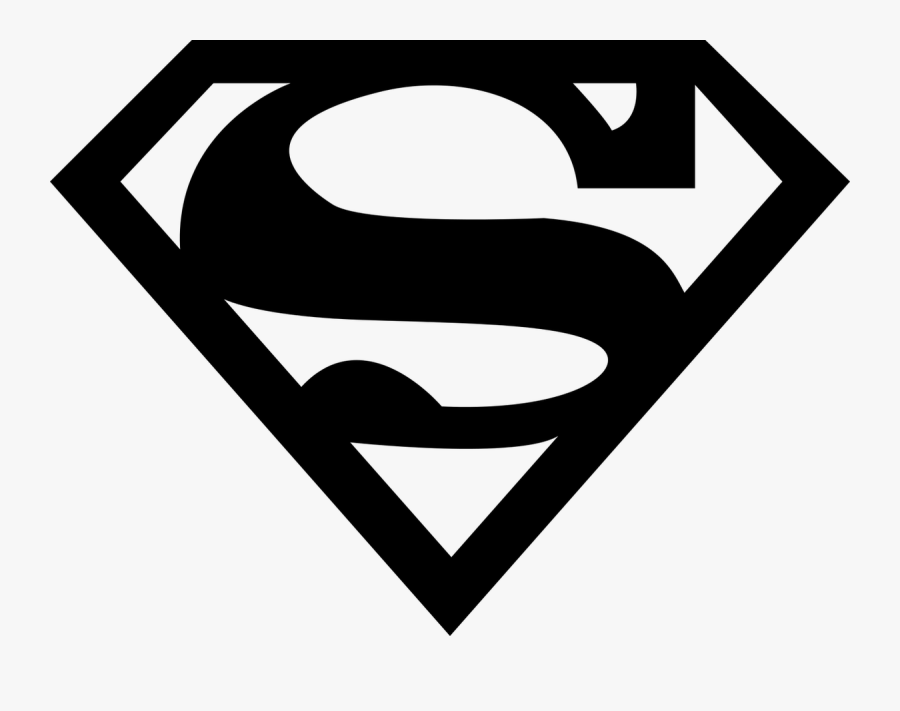 Hd Black And White - Superman Logo Png, Transparent Clipart