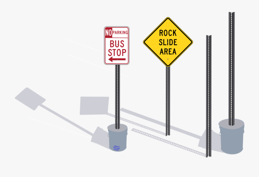 Signposts With Shadow - Bus Stop Transparent, Transparent Clipart