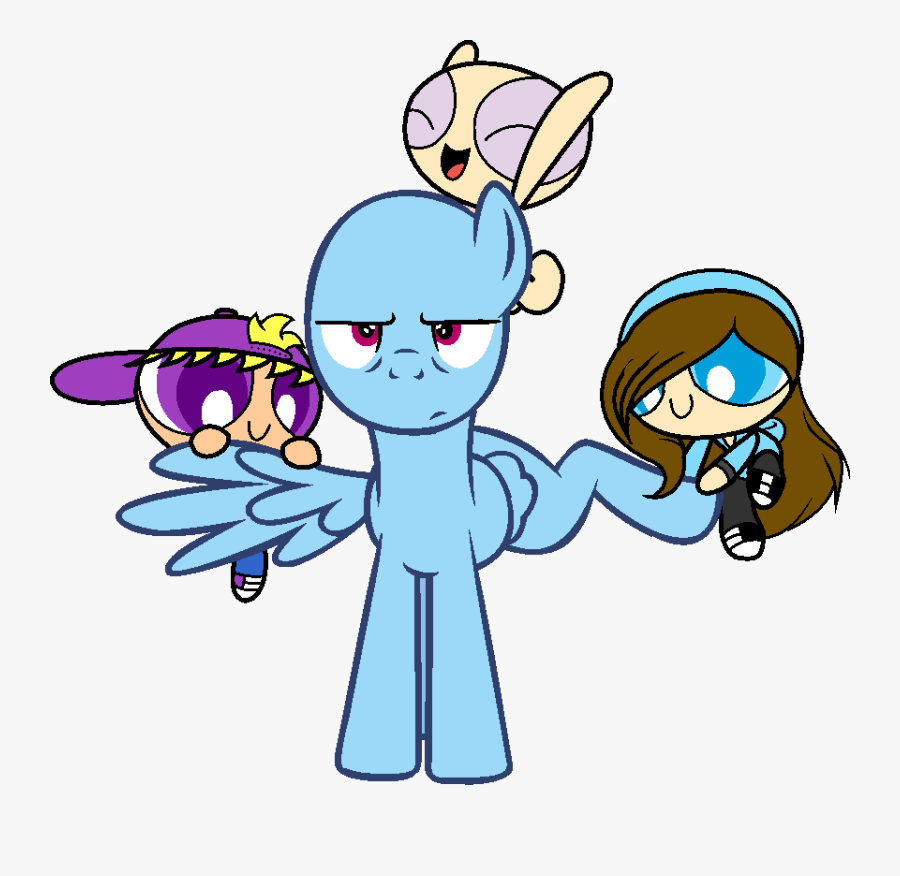 Hey Look, A Pony By Supermlpfan - Powerpuff Girls Base Ms Paint, Transparent Clipart