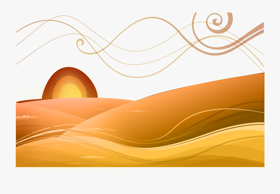 Euclidean Vector Desert Illustration - Cartoon Desert Background, Transparent Clipart