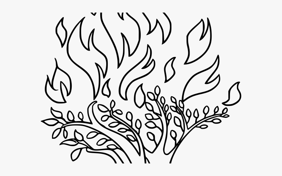 Bush Clipart Desert Shrub - Burning Bush Clip Art, Transparent Clipart