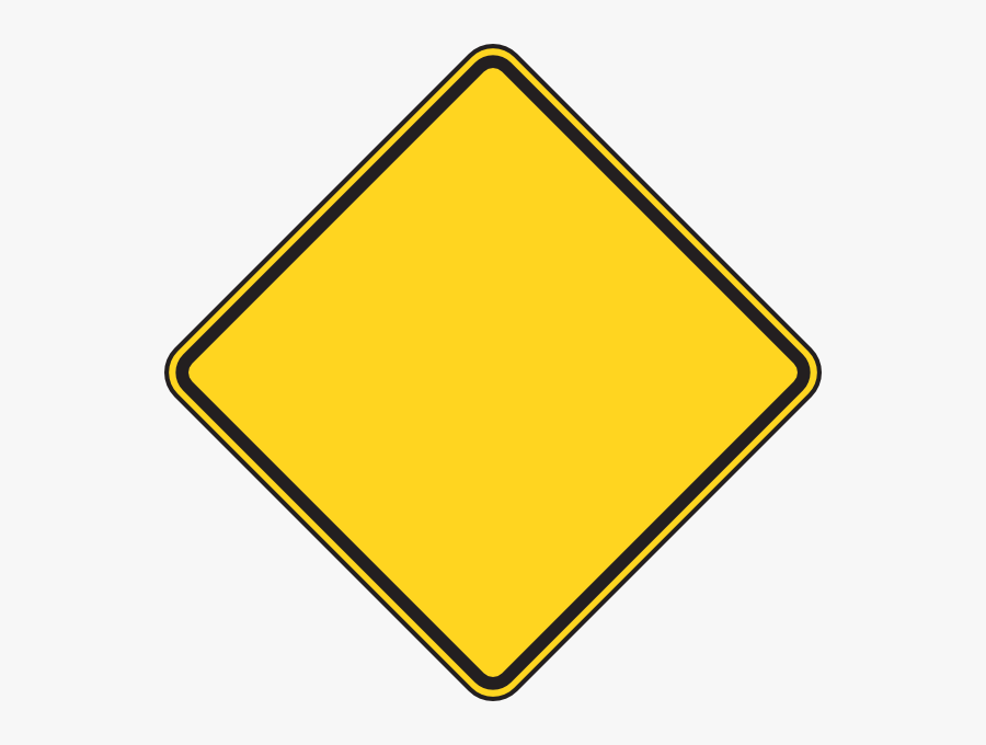 Yellow Stop Sign - Yellow Diamond Shape Clipart, Transparent Clipart