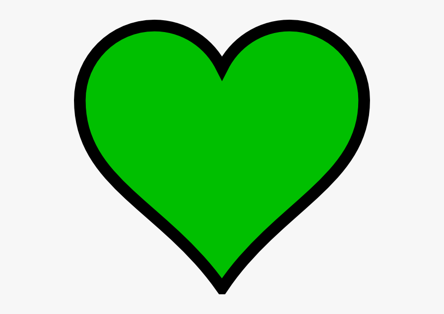 Png Black And White Green Heart Or Clover Leaf Clip - Green Heart Clipart, Transparent Clipart