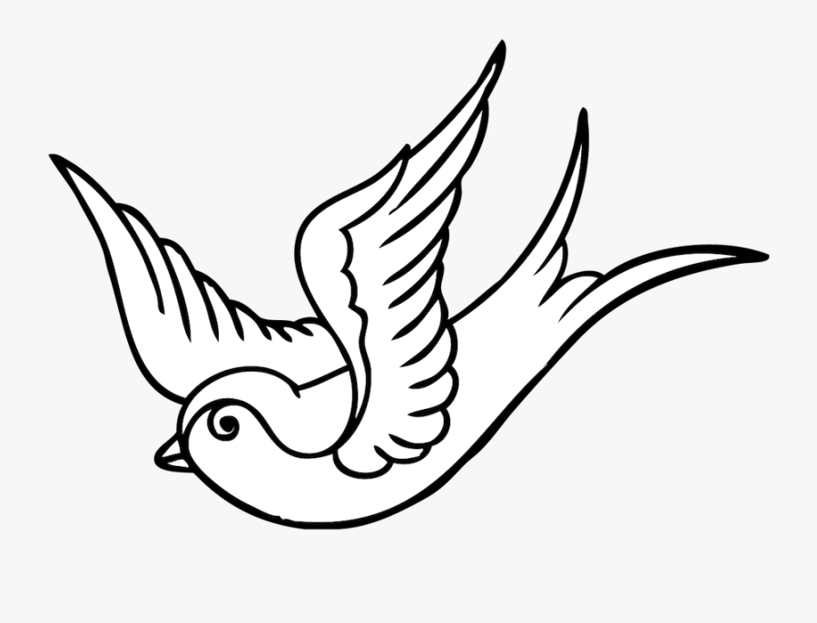 Colombe Tattoo On Http - Colombe Old School, Transparent Clipart