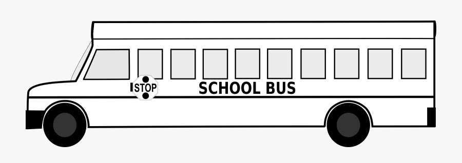 Clipart Png Black And White School Bus , Png Download - Bus Black And White Free Clipart, Transparent Clipart
