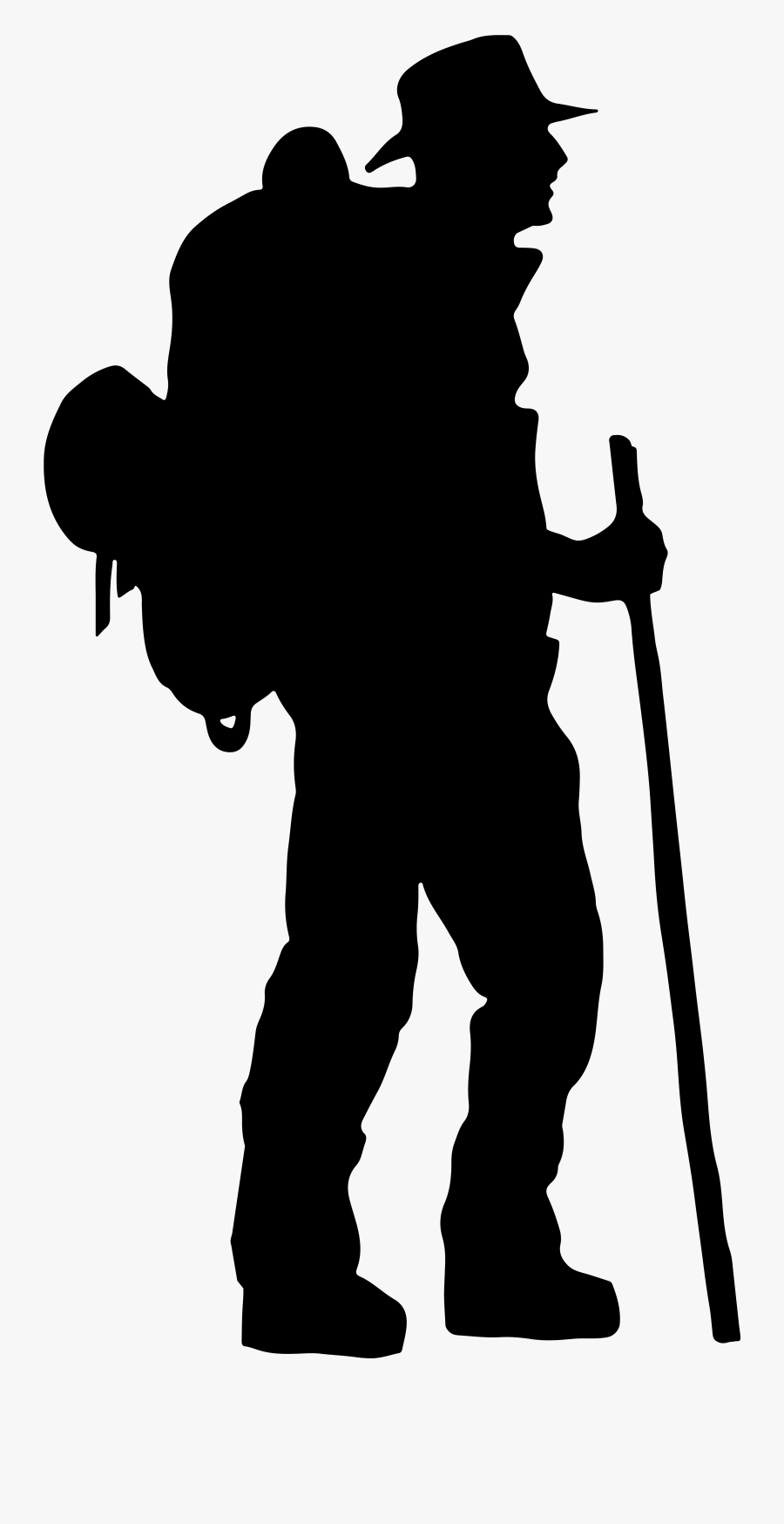 Tourist Silhouette Png Clip Art Image - Hiking Silhouette , Free