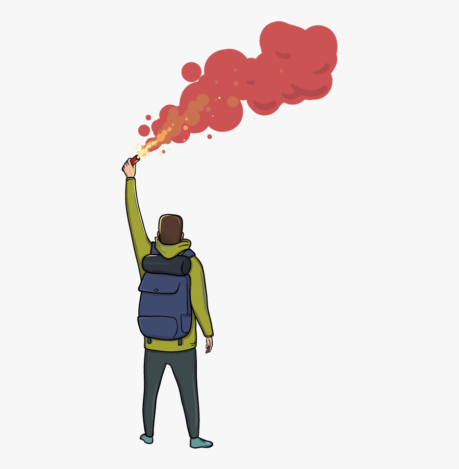 Hiking Clipart Distant - Cartoon, Transparent Clipart