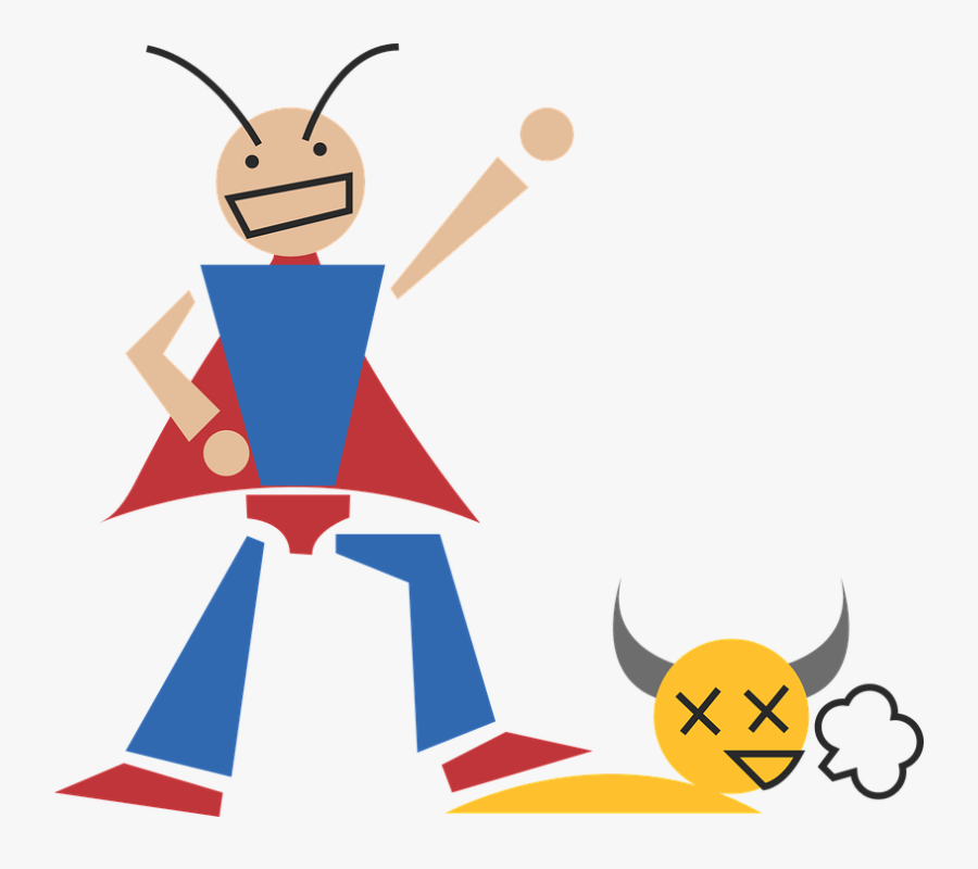 Hero, Lose, Superman, Action, Opponent, Fight, Win - Action Clipart, Transparent Clipart