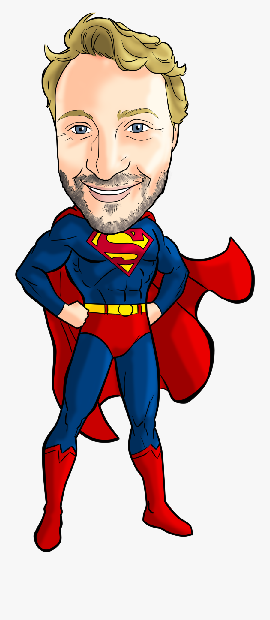 Superman Superhero Caricature Cartoon Youtube - Caricature Superhero