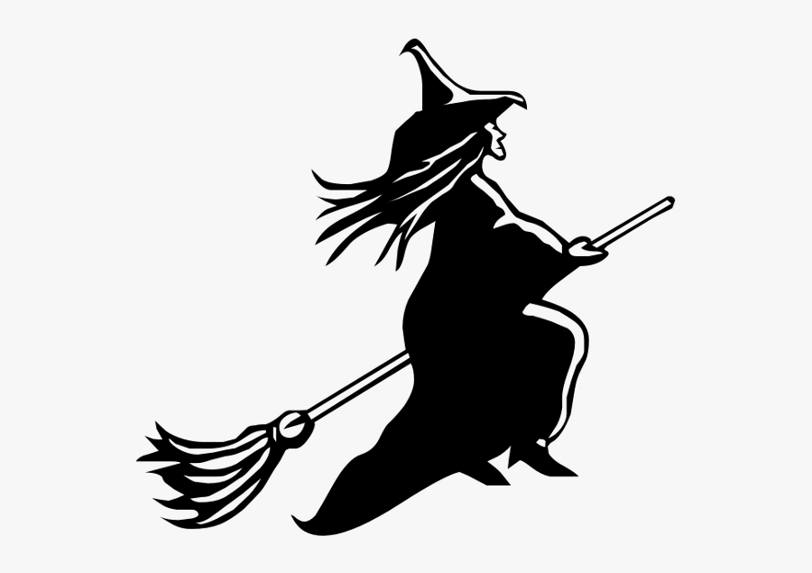Witch - Broom - Clipart - Witch On A Broom Transparent, Transparent Clipart