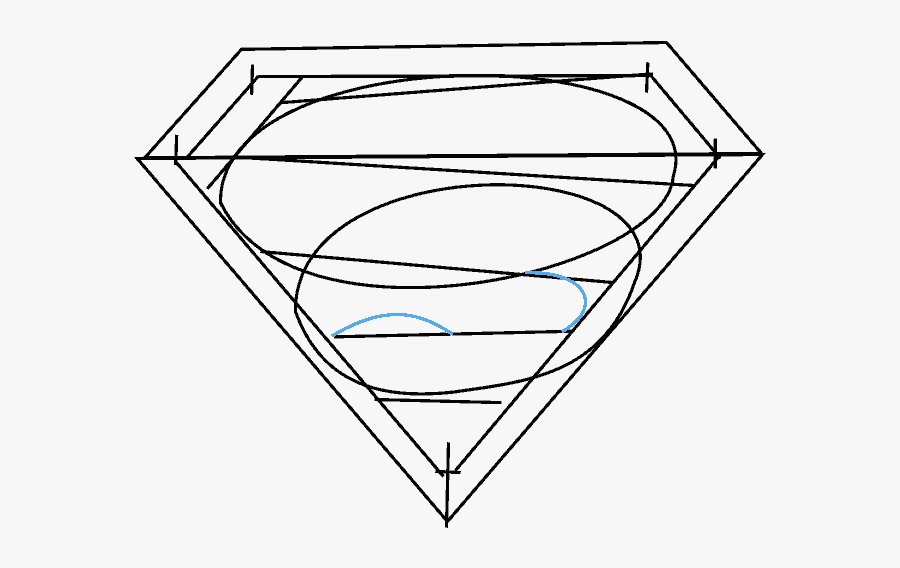 How To Draw Superman Logo - Sketch, Transparent Clipart