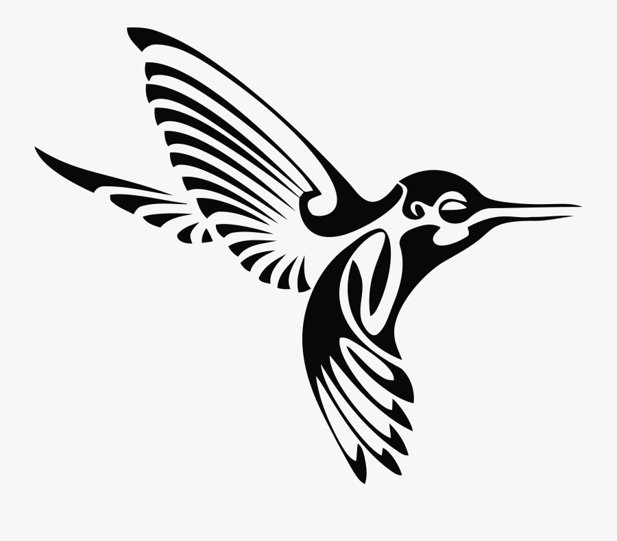 Clip Art Clipart Silhouette Medium Image - Hummingbirds Black And White, Transparent Clipart